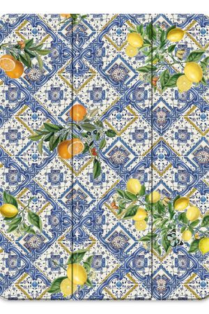 Azulejos azules, limones y naranjas - pequeños