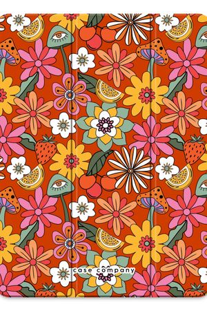 Flores retro - Rojo
