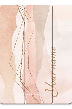 Gold Lines Namecase - Blush