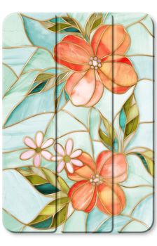 Orangefarbene Glasmalerei-Blume