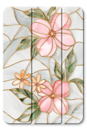 Orange stained glass flower