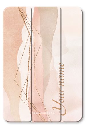 Gold Lines Namecase - Blush