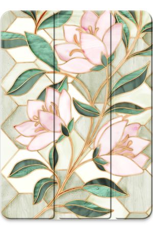 Orange stained glass flower