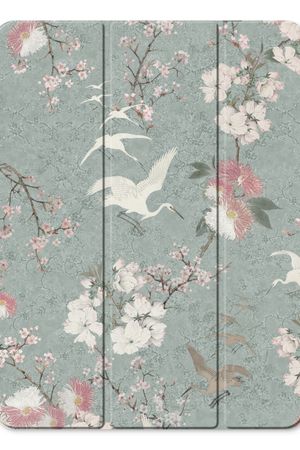 Japanese crane birds blossom