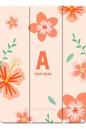Tropical Pink Flowers Monogram