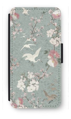Japanese crane birds blossom