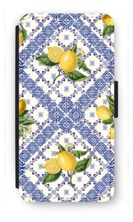 Blue tiles and lemons