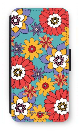 Fleurs rétro - Bleu