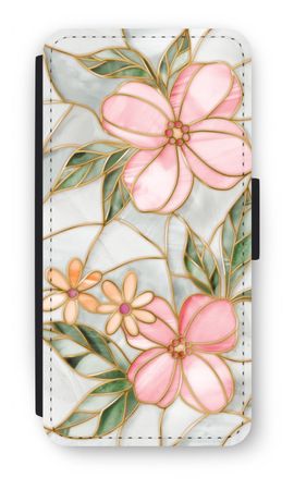 Orange stained glass flower