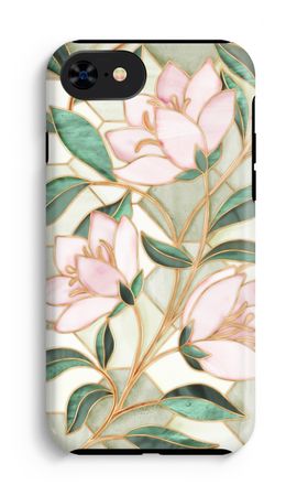 Orange stained glass flower