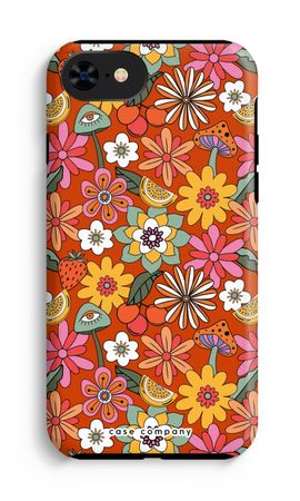 Retro bloemen - Rood