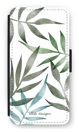 Tropical watercolor leaves