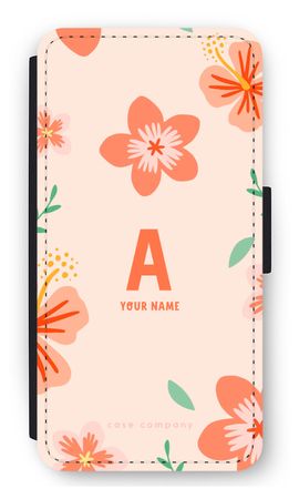 Tropical Pink Flowers Monogram