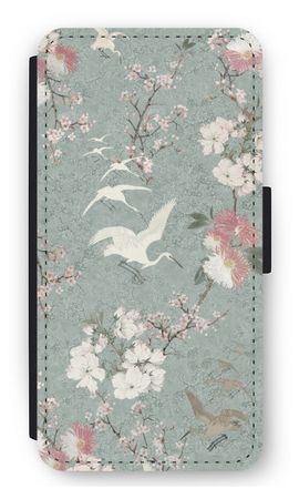 Japanese crane birds blossom