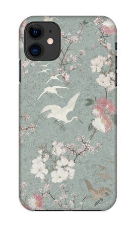 Japanese crane birds blossom