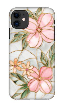 Orange stained glass flower