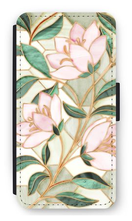 Orange stained glass flower