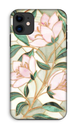 Orange stained glass flower