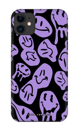 Schmelzender Smiley - Lila