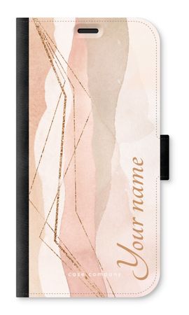 Gold Lines Namecase - Blush