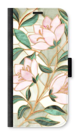 Orange stained glass flower