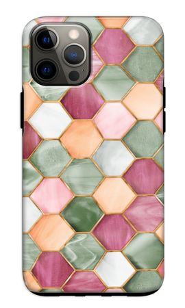 Hexagoner i färgat glas