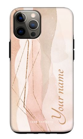 Gold Lines Namecase - Blush