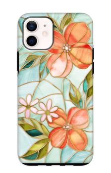 Orangefarbene Glasmalerei-Blume