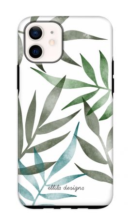 Tropical watercolor leaves