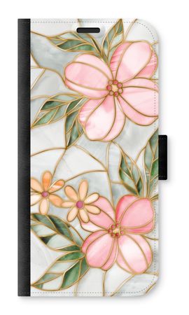 Orange stained glass flower