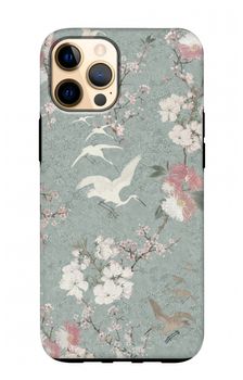 Japanese crane birds blossom