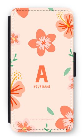 Tropical Pink Flowers Monogram