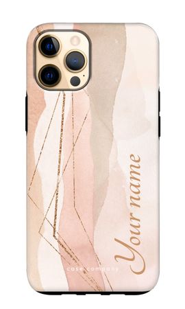 Gold Lines Namecase - Blush