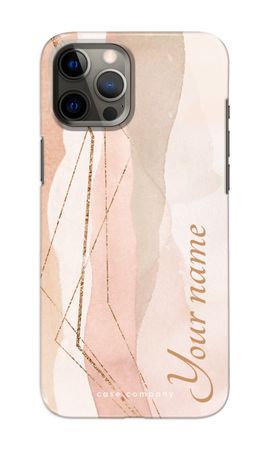 Gold Lines Namecase - Blush