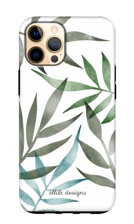 Tropical watercolor leaves