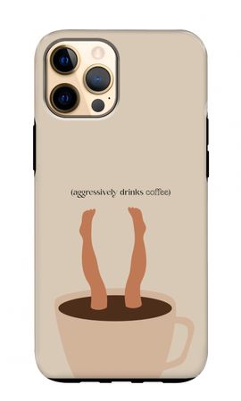 Aggressively drinks coffee