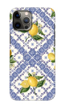 Blue tiles and lemons