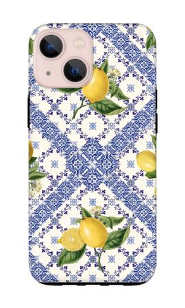 Blue tiles and lemons
