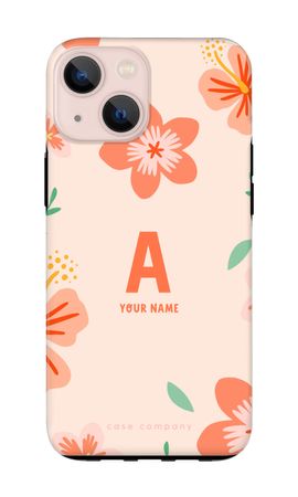 Tropical Pink Flowers Monogram