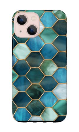 Hexagoner i färgat glas