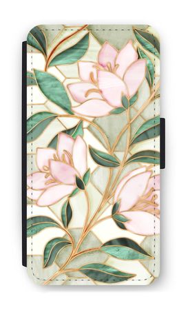 Orange stained glass flower