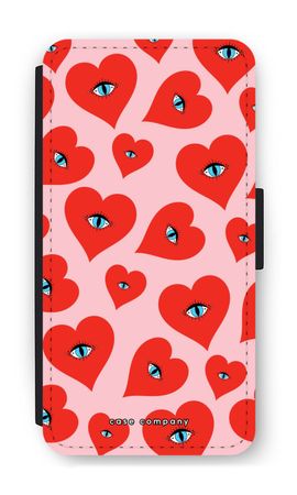 Ojos de corazón rojo