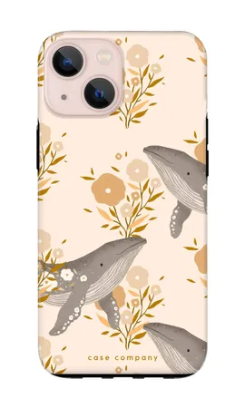 Floral Whales, iPhone 13 hårt skal
