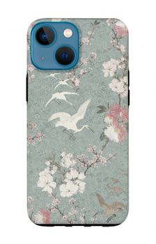 Japanese crane birds blossom