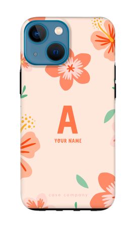 Tropical Pink Flowers Monogram