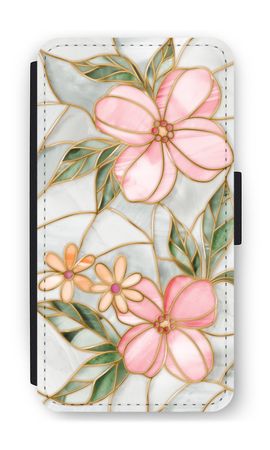 Orange stained glass flower