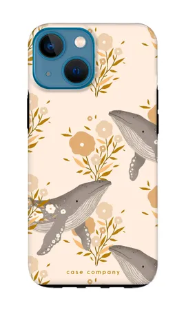 Floral Whales, iPhone 13 mini hårt skal