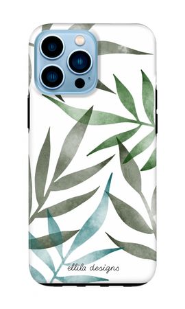 Tropical watercolor leaves