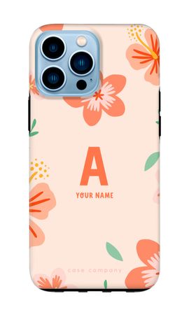 Tropical Pink Flowers Monogram