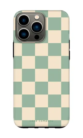 Checkered Mint, iPhone 13 Pro Max strapabíró tok